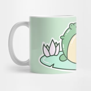 Cute Frog on Lily Pad Mug